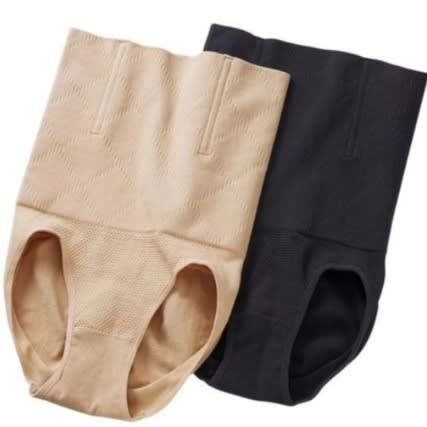 2PCS Tummy Control Girdle Pants - Black/Beige