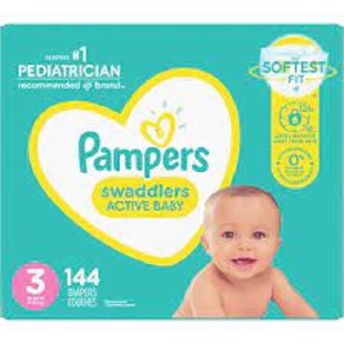 Pampers Swaddlers Diapers, 3 144