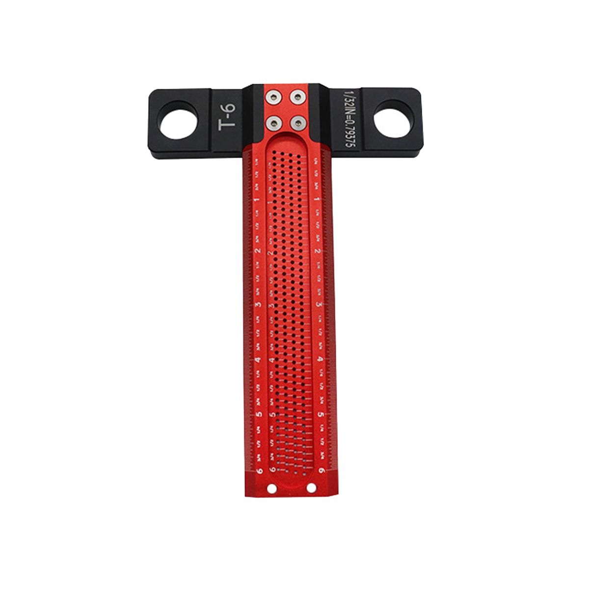 6 Inch Woodworking Scribe T-Type Square Hole Scribing Ruler Crossed-Out Line Drawing Marking Gauge Carpenter Measuring