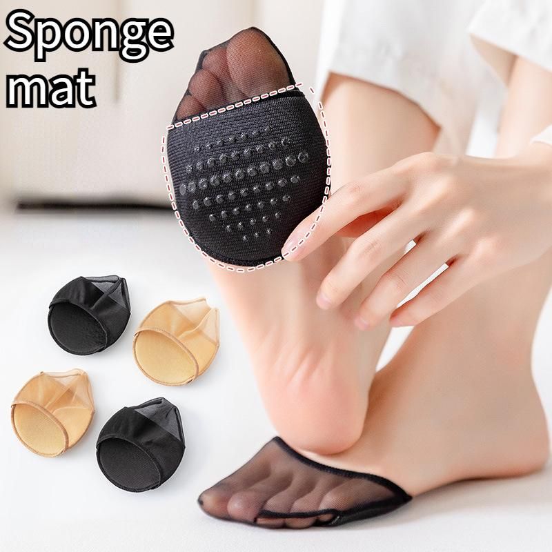 Five Toes Forefoot Pads Women High Heels Half Insoles Calluses Corns Foot Pain Care Foot Care Tool Toe Pad Absorbs Shock Socks
