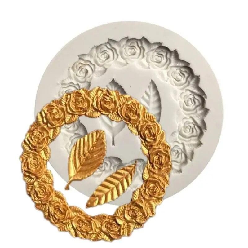 Circle Flower Silicone Fondant Biscuit Mould DIY Cookie Chocolate Baking Tool Handmade Soap Clay Cake Decorative Mold