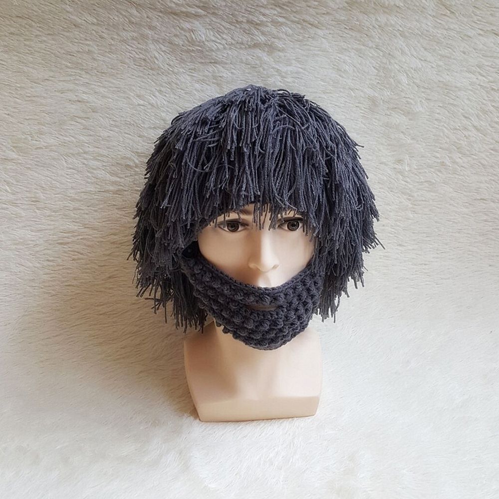 Wig Beard Hats Hobo Mad Scientist Caveman Handmade Knit