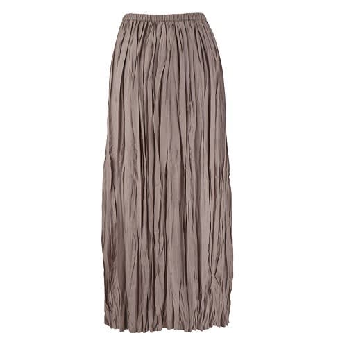 Fawn Crinkle Maxi Skirt For Plus Size 16 To 22