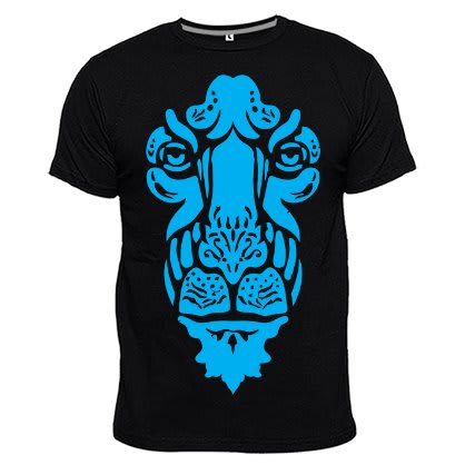 Lion's Share Print Tshirt - Black