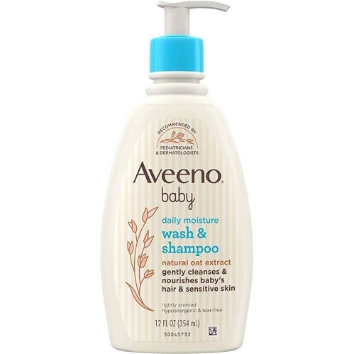 Baby Hypoallergenic Wash & Shampoo With Natural Soothing Oat Extract - 354ml
