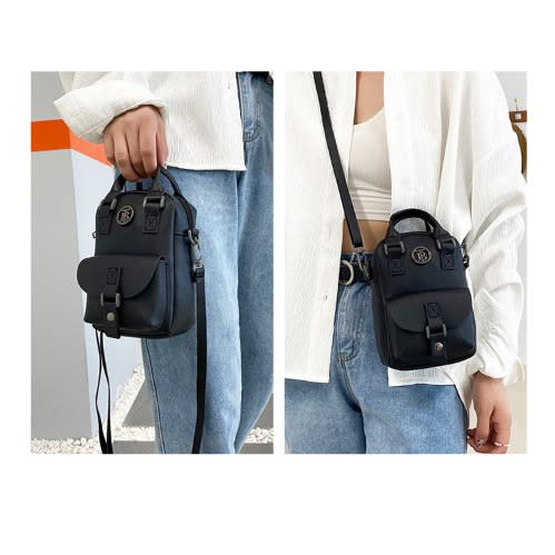 Ladies Leather Shoulder Bag -black