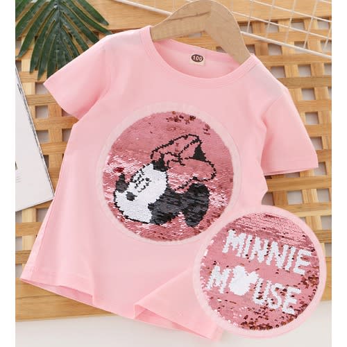 3d Minnie Mouse Girl Top - Pink