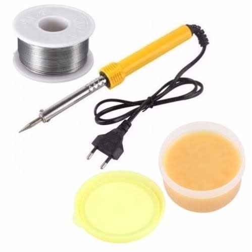 Lead Solder + Soldering Iron + Soldering Paste Flux