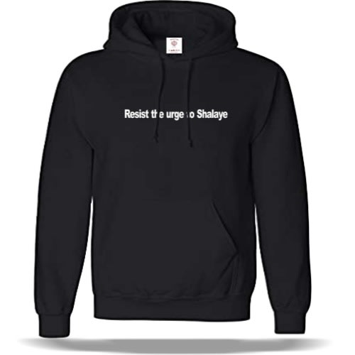 Resist The Urge To Shalaye Printed Hoody- Black