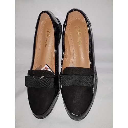 Minimalist Bow Decor Female Black Loafers