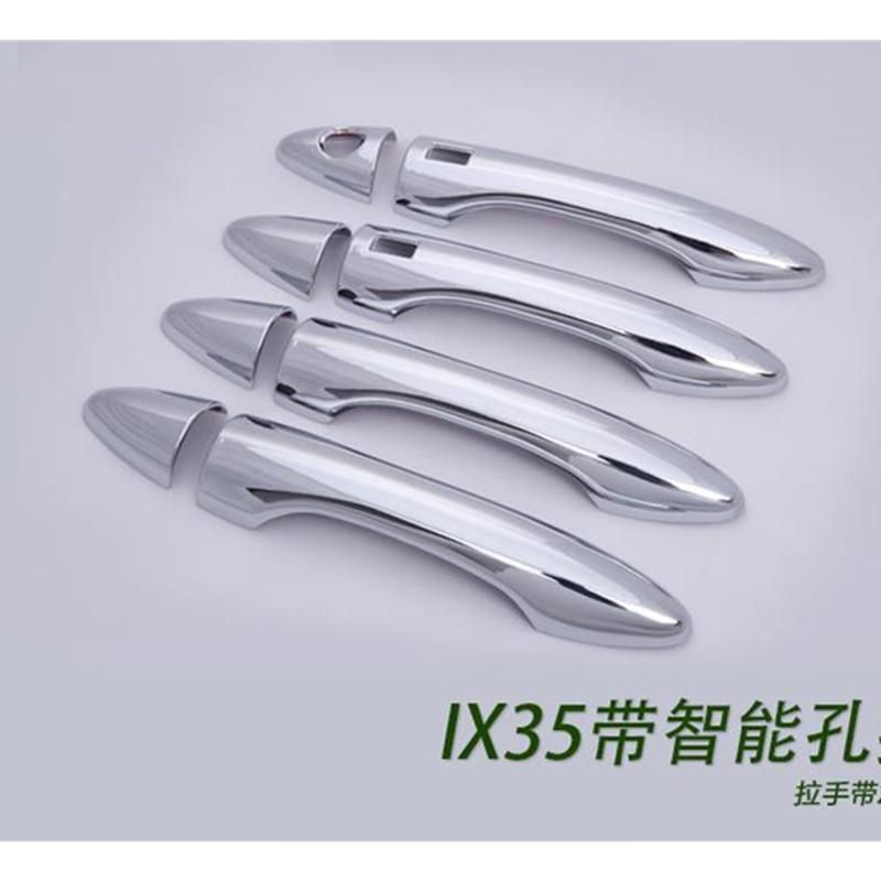 For Hyundai Tucson ix35 2010 2011 2012 2013 ABS Chrome Door Handle Cover Trims Side Door Catch Frame Car Exterior Accessories