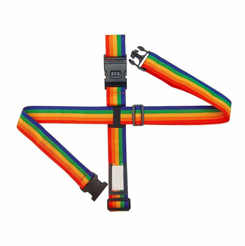 Trolley Box Cross Thickened Luggage Belt Rainbow Word Travel