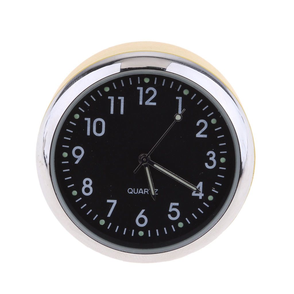 High Accuracy Luminous Car Dashboard Clock Classic Table Yellow +Black