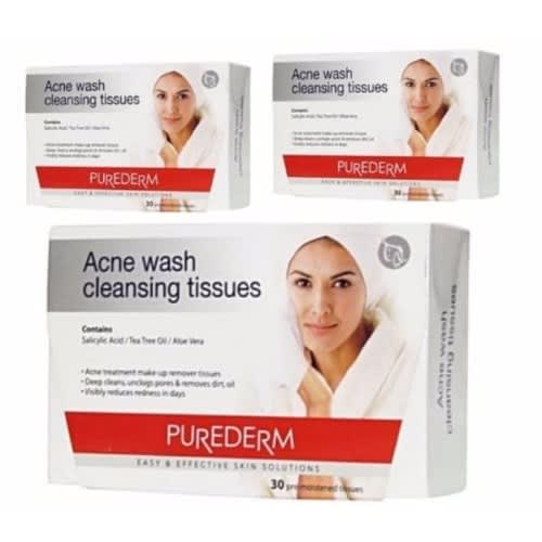 Acne Wash Cleansing Tissues - 3 Sets