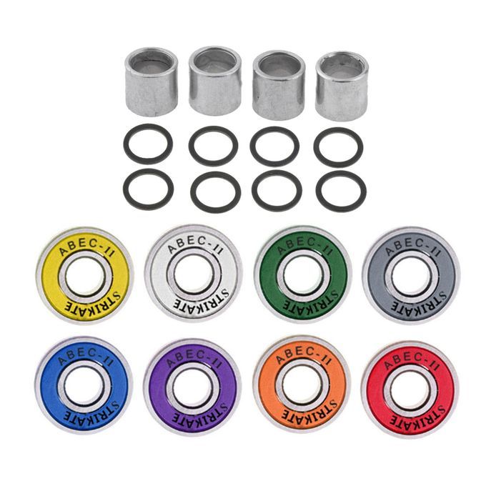 Set Of 8 Skateboard Bearing Replacement Inline Skates Scooter Colorful