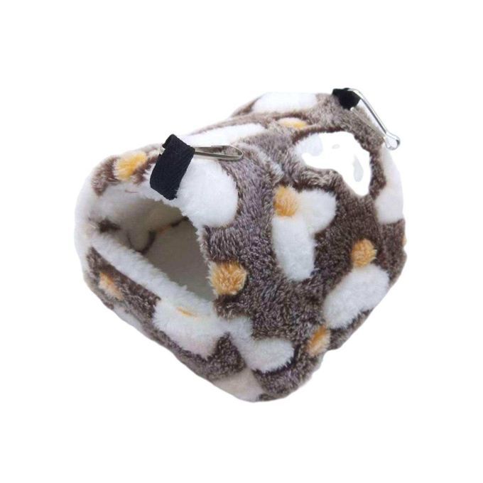 Soft Guinea Pig Bed Nest Sleeping Warm Cozy Cage White Brown Heart