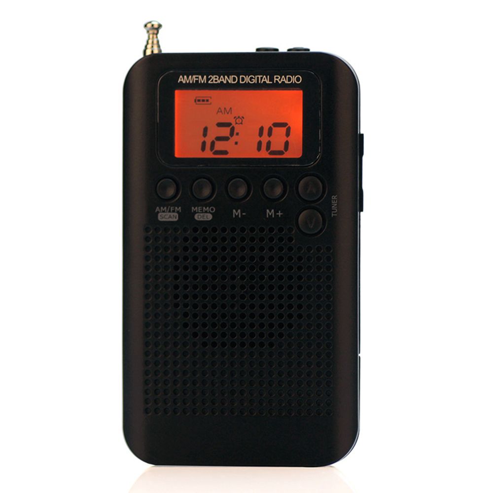 HRD-104 Portable AM/ FM Stereo Radio Pocket 2-Band Digital T