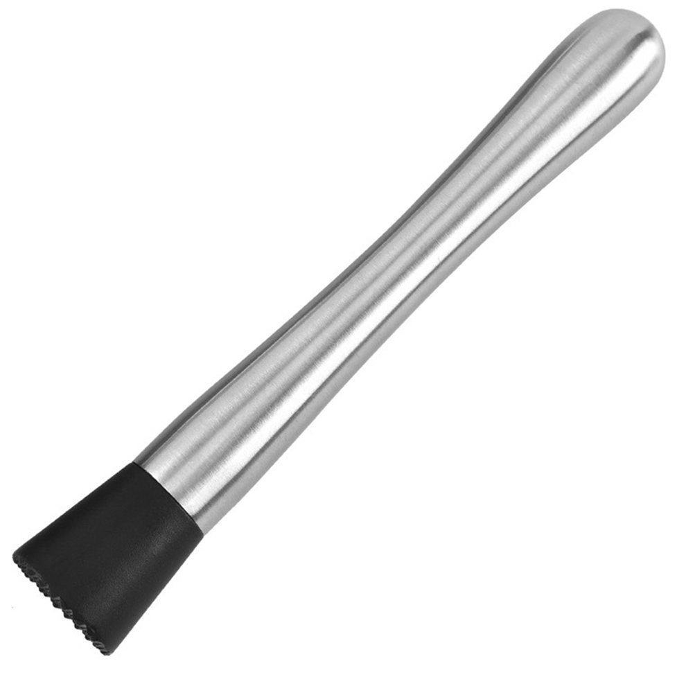 Stainless Steel  Tail Muddler Professional Bar Tools Pestle Fruit  Rusher-steel-34*34*203cm