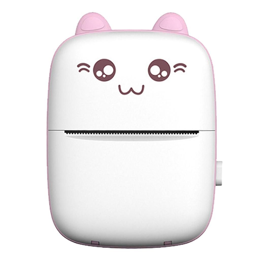 Mini Bluetooth Pocket Printer 200dpi Thermal Pink + Free 1 Roll