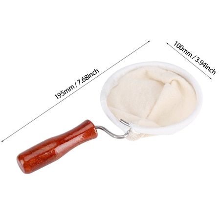 Reusable Coffee Filter Bag Cloth Handmade Coffee Filter Strainer With Wood Handle Filter Pack Pot Fnel Cloth Mesh Basket Tool