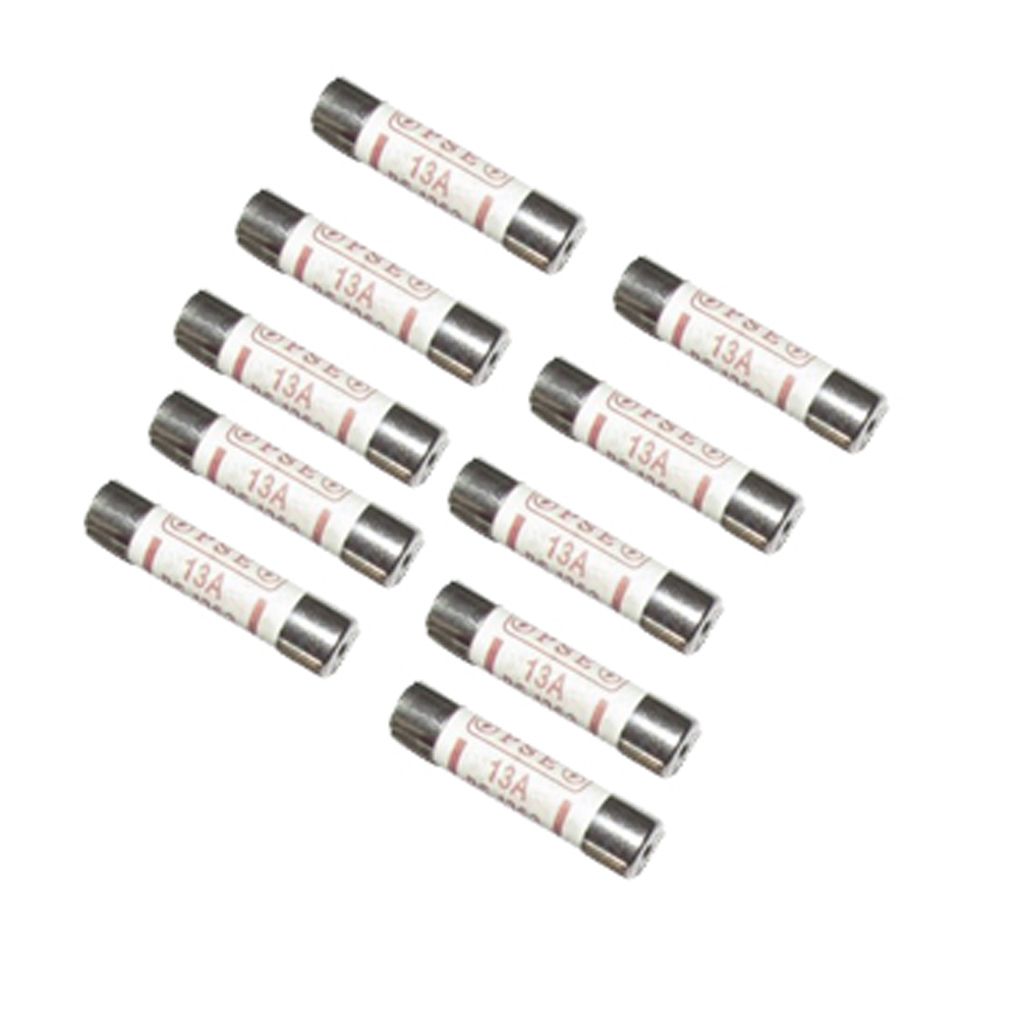 10 Pieces Fuse Ceramic Fuse Tube BS1362 13A 6x25 For