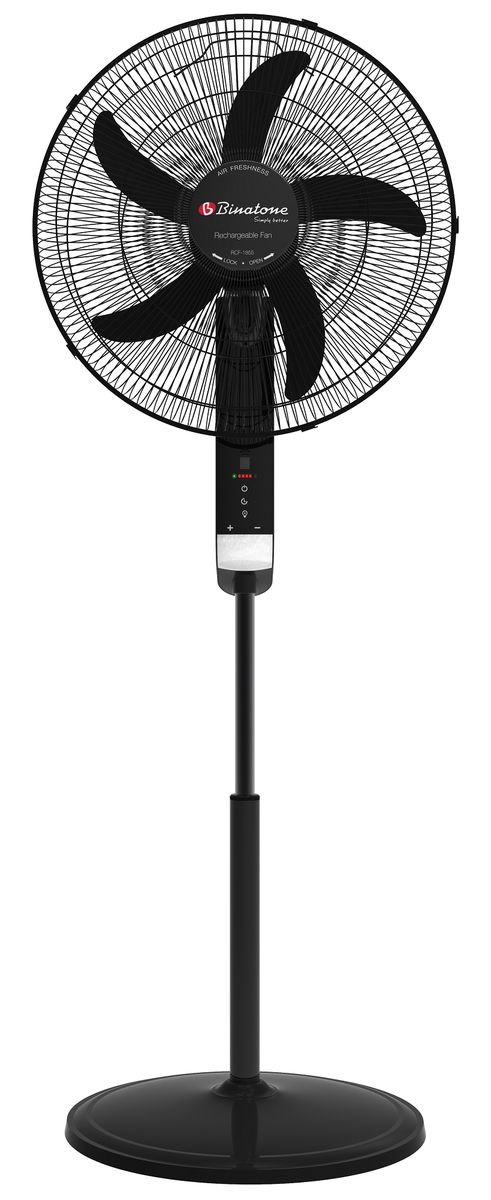 18 Inches AC/DC Rechargeable Fan (RCF-1855) - Black
