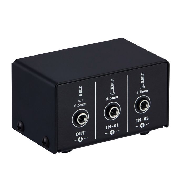 LINEPAUDIO Audio Switcher 3.5mm 2 In 1 Out / 1 In 2 Out A/B