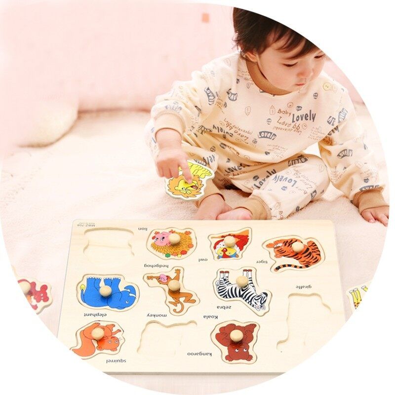 Animaux Puzzle En Bois eveil Casse-tete Cadeau Jeux Educatif DIY Pr Bebe Enfants 30*22.5cm MWZ-703 Seven Hundred And Three