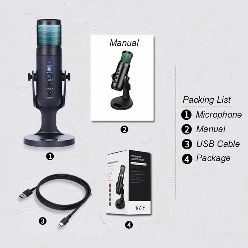 Professional Condenser USB Microphone For IPhone Android PC