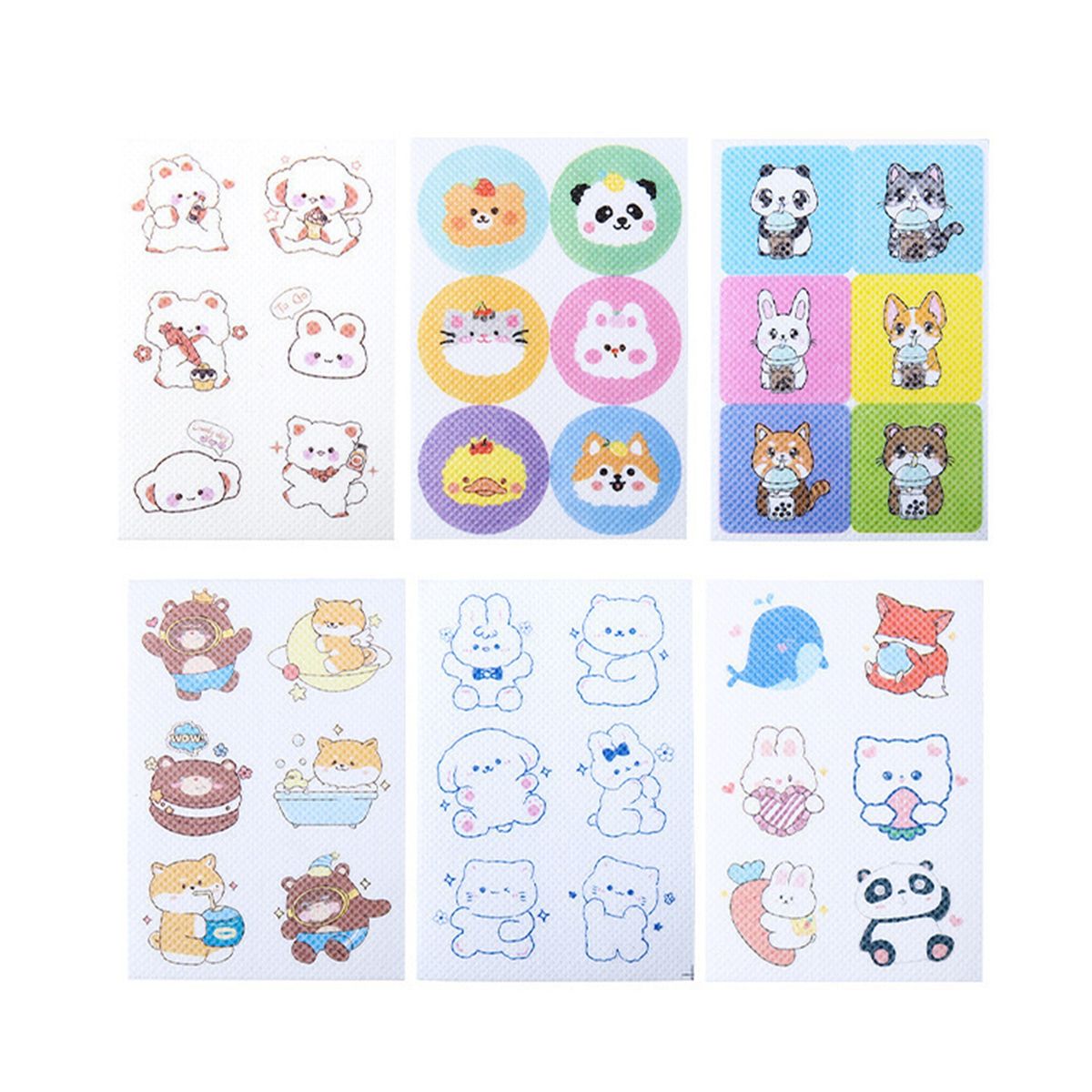 6Pcs Face Cover Stickers Essence Oil Refreshing Fragrance Stickers A