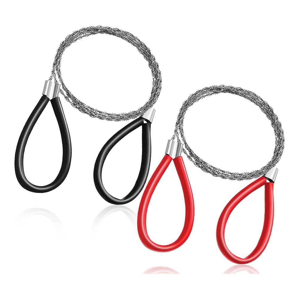 2 Pcs PVC Pipe Cable Saw Stainless Steel Wire Saw Hand