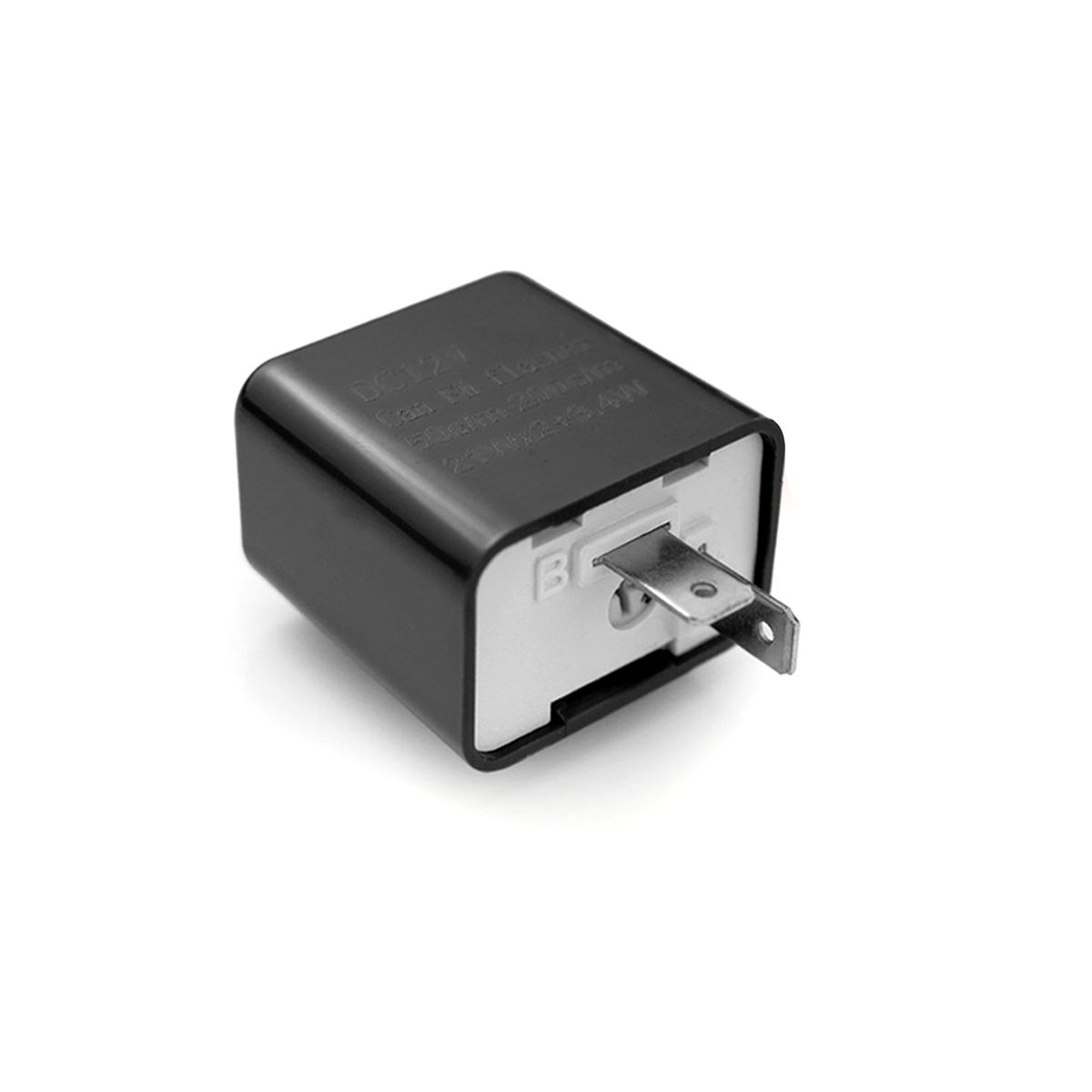 Universal 2 Pin Blinker Flasher Relay Adjustable Black For