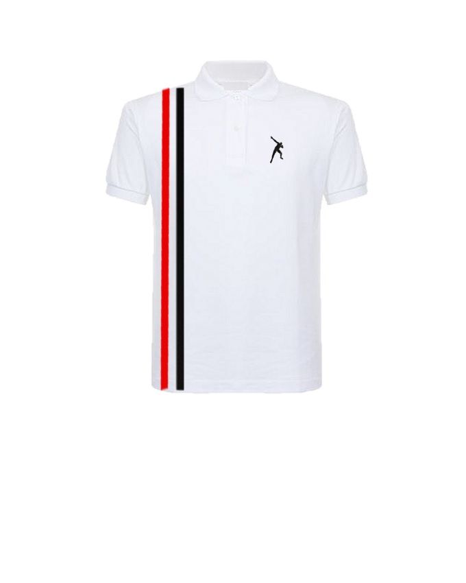 Men's Unique Quality Stripes Design Polos - White