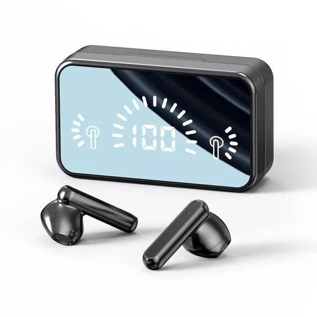 S20 Black Bluetooth Sports Headphones LED Display Touch Type