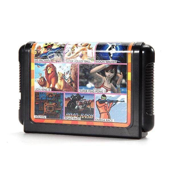 8 In 1 16 Bit Game Classic TV Game For SEGA MD2 Game Console KE801 Combination Black Card