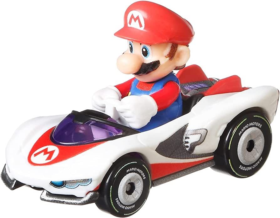 Hot Wheels Mario Kart Mario With P-Wing Racer