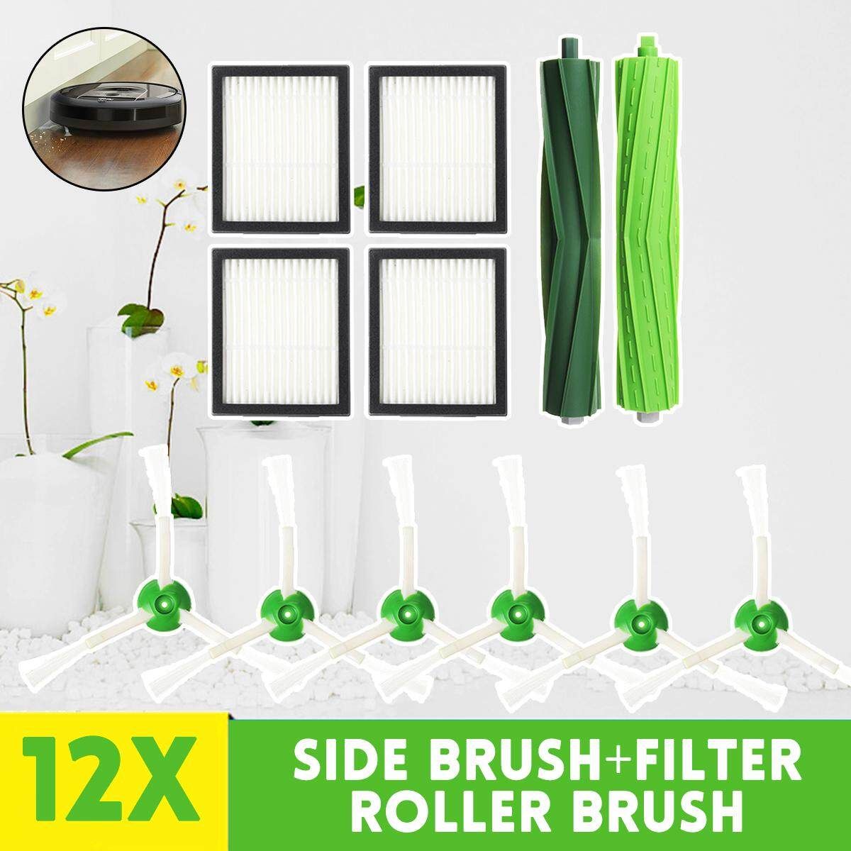 12pcs Side Brush+Filter+Roller Brushes For Vacuum Cleaner IRobot Roomba E5 E6 I7
