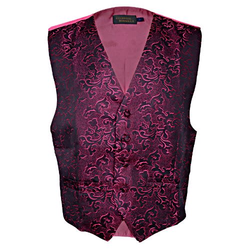 Premium Colorful Waistcoat - Pink & Black Mwc-1406