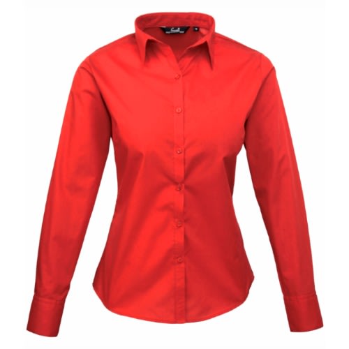 Ladies Formal Dress Shirt  - Red