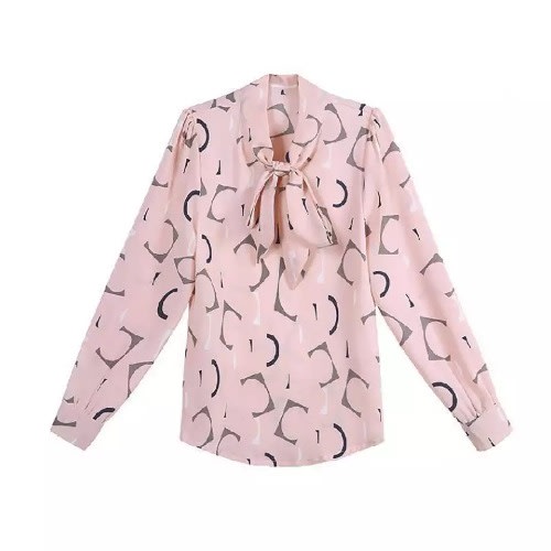 Geometric Blouse -pink