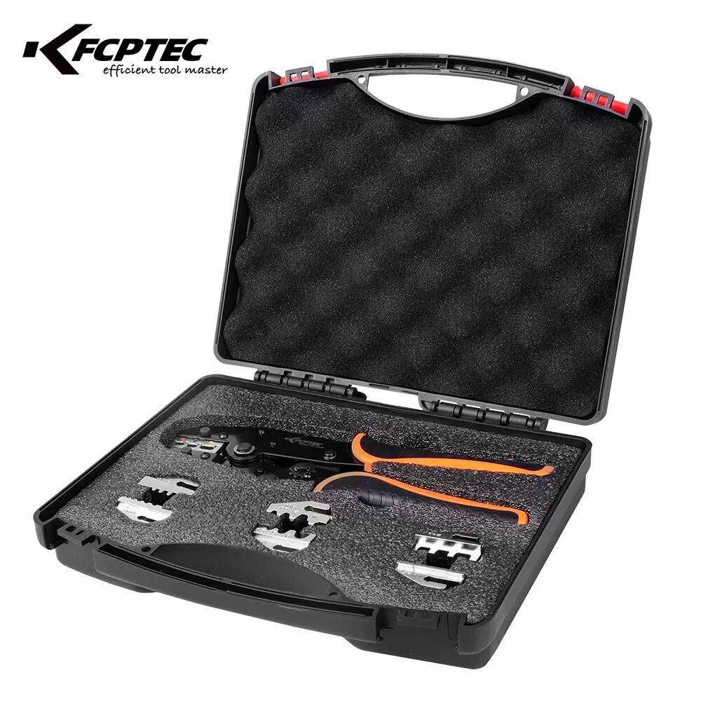 Crimping Tool Set 5PCS Ratchet Wire Crimper Kit Quick Exchange Jaw