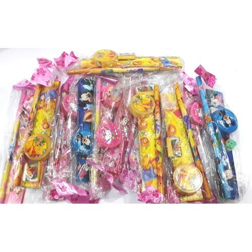 Kids Study Kit Kid's Birthday Party Pack Gift Souvenir Pencil Sharpner Eraser Ruler- Set Of 12