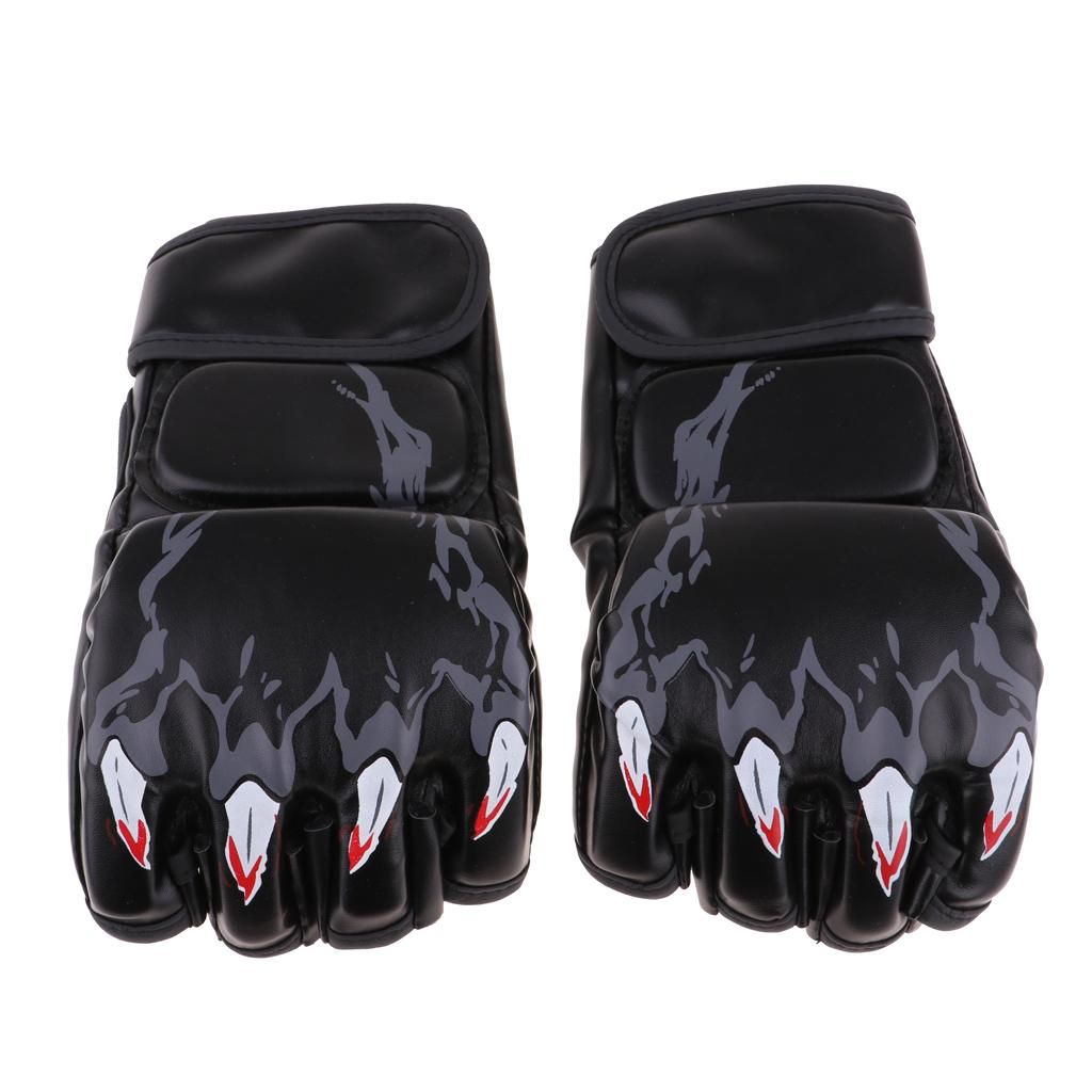 MMA  Half-Finger Boxing Fight  Sparring Punching Black1