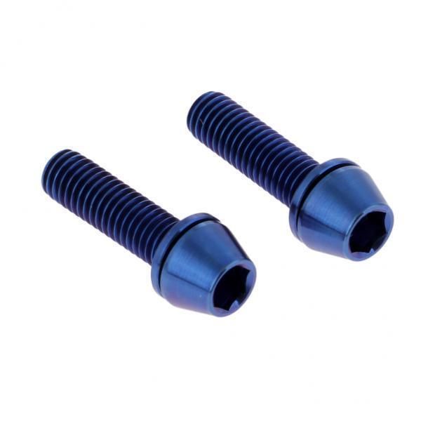 8x Pack 2 M5 Titanium Alloy  Bike Bolts Tapered Head Screw & Washer