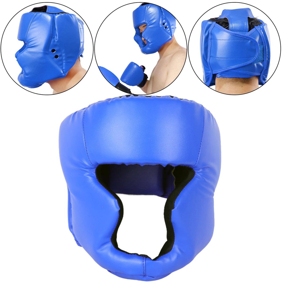 Boxing Sparring Head Protector 58 To 66CM Blue