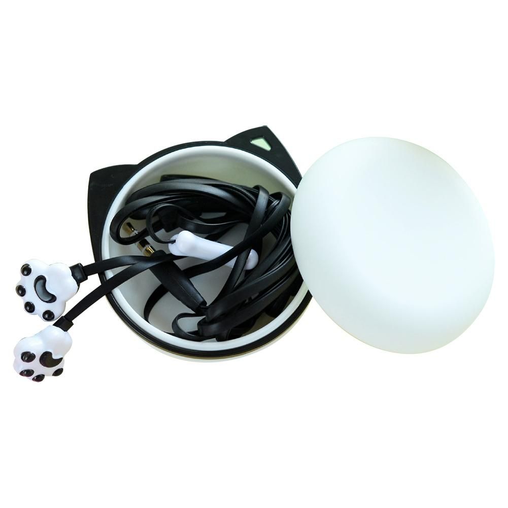 Portable Cartoon Cute Cat Claw 3.5mm Jack Wired In-ear-Black