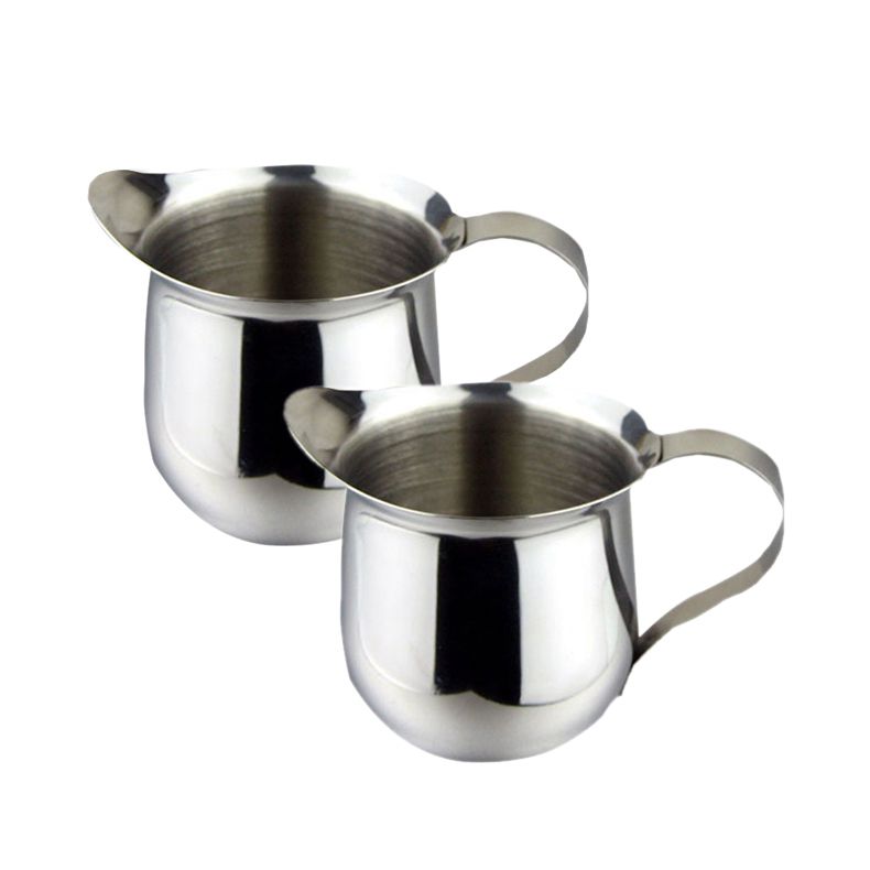2Pack 3Oz Stainless Steel Bell Creamer Espresso Shot