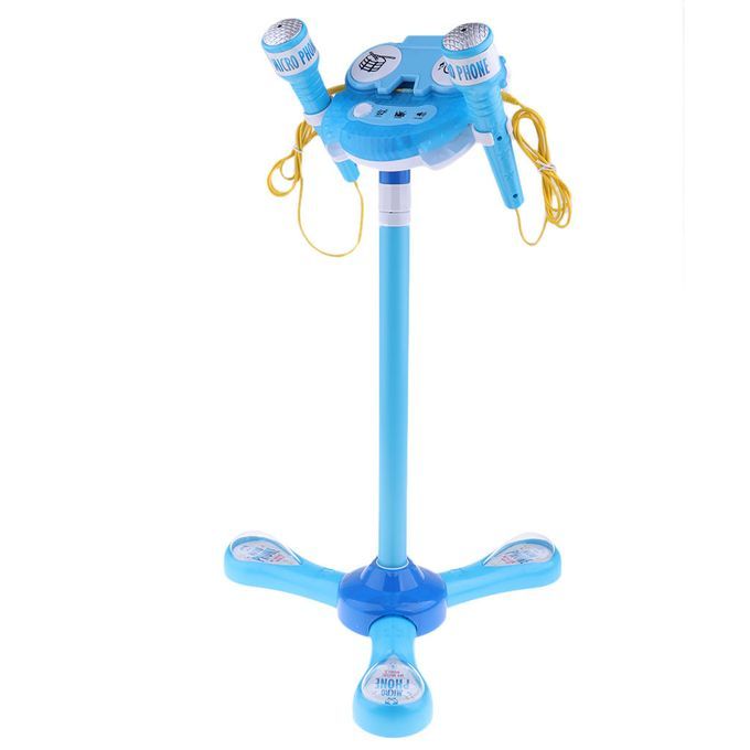 Kids Microphone Connect Smartphones Plug In MP3 Players Mic Party Blue