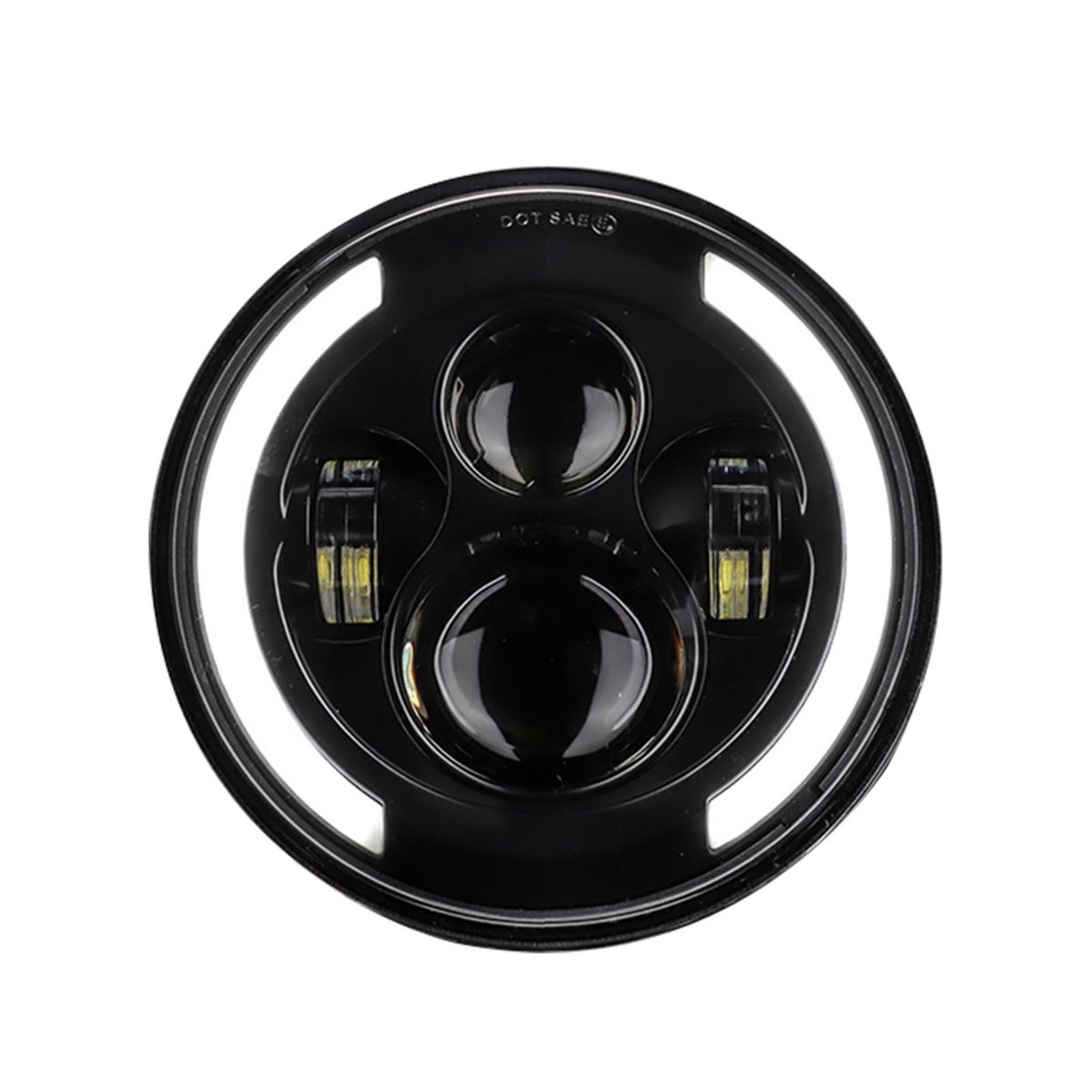 12V/24V Motorcycle Car Headlight 7 inches Round LED Driving Lamp Head Lamp Fit for 7 inches Jeep Wrangler, Retro Turn Signal