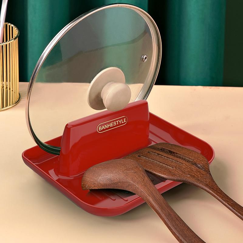 Pot Lid Holder Utensil Spoon Rest with Drip Pad